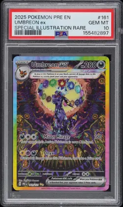 Pokemon 2025 Umbreon ex 161/131 SIR Prismatic Evolutions GEM MINT PSA 10 - Image 3