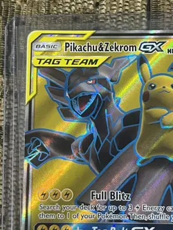 Pokemon Pikachu & Zekrom GX 240 HP Ultra Rare Full Art Holo 162/181 SM-Team Up - Image 2