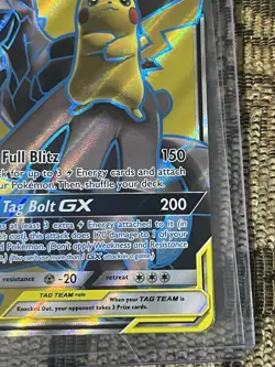 Pokemon Pikachu & Zekrom GX 240 HP Ultra Rare Full Art Holo 162/181 SM-Team Up - Image 4