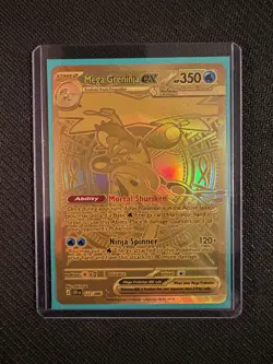 Gold NM Mega Greninja EX 122/086 English Full Art Hyper Rare Pokemon TCG - Image 1
