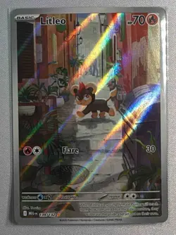 Pokemon TCG Litleo 139/132 Holo Illustration Rare Mega Evolution NM - Image 1