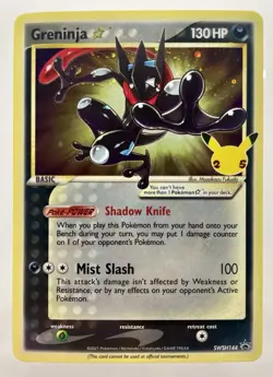 Pokemon TCG Greninja Gold Star SWSH144 Celebrations ETB Promo Near Mint - Image 1