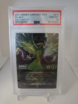 Disney Lorcana Diablo Devoted Herald Enchanted PSA 10 - Image 1