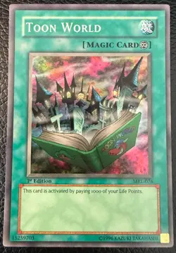 YUGIOH TOON WORLD SUPER RARE 1ST EDITION MRL-076 NM - Image 1