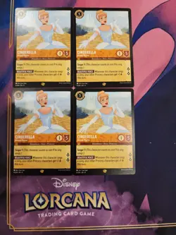 4x Cinderella Melody Weaver 4/204 Legendary - Disney Lorcana Ursula's Return NM+ - Image 1