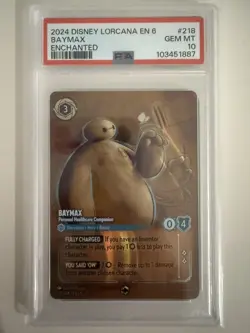 2024 Disney Lorcana | Baymax | Enchanted | Azurite Sea | PSA 10 - Image 1