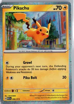 Pikachu 006/015 Pokemon Card Promo McDonald's Collection 2023 Holo MP - Image 1