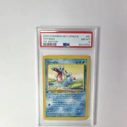 Pokemon Company Neo Genesis 2000 Totodile #81/111 1st Ed PSA 8 Card - Image 1