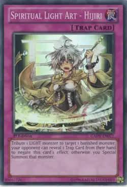 Yugioh Spiritual Light Art - Hijiri GAOV-EN077 Super Rare LP - Image 1