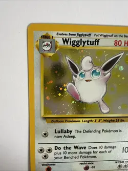 Wigglytuff Base Set 2 Holo Rare Card 19/130 Unlimited NM Swirl - Image 3