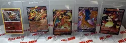 Pokemon Charizard EX, V, Lance's Charizard V, GO 5-Card Lot! All NM to MINT!!! - Image 1