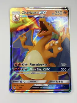 Pokemon TCG Charizard GX Hidden Fates Holo Ultra Rare Card 9/68 Mint - Image 1