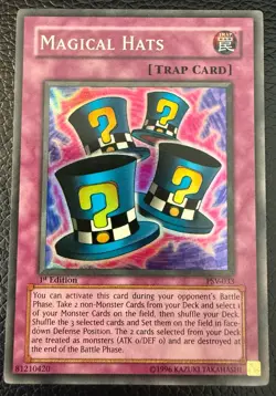 YUGIOH MAGICAL HATS SUPER RARE 1ST EDITION PSV-013 NM - Image 1