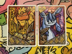 Pokkedo Patreon Promos - 2 Holo Cards - Oren, Joli, Ivy & Elsa, Grace - Image 1