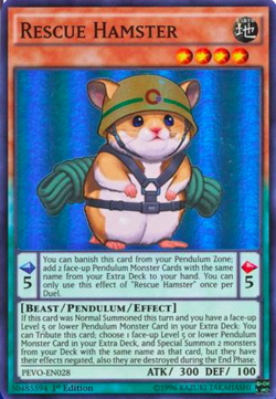 Yu-Gi-Oh! - Rescue Hamster - PEVO-EN028 - SUPER Rare - 1st Ed, -NM/M - Image 1