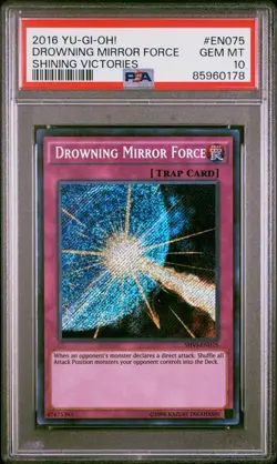Yugioh - Drowning Mirror Force Secret Rare PSA 10 Gem Mint - Free Pack - Image 2