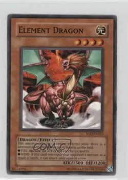 Element Dragon Unlimited YuGiOh Soul of the Duelist #SOD-EN023 2004 READ - Image 1