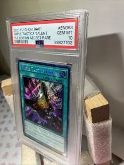 2023 Yugioh Psa 10 Triple Tactics Talent 1st Ed Secret Rare Ra01-En063 - Image 3