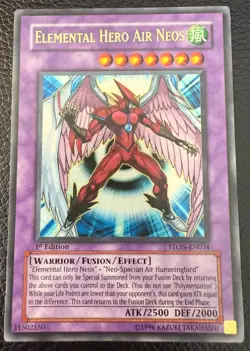 YUGIOH ELEMENTAL HERO AIR NEOS ULTRA RARE 1ST EDITION STON-EN034 LP - Image 1