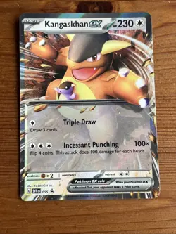 Pokemon TCG Holo Card Kangaskhan EX SVP 055 Scarlet Violet Black Star Promo - Image 3