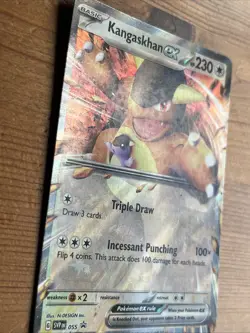 Pokemon TCG Holo Card Kangaskhan EX SVP 055 Scarlet Violet Black Star Promo - Image 4