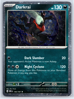 Pokemon Obsidian Flames 136/197 Darkrai Cosmos Holo Exclusive Promo - Image 1