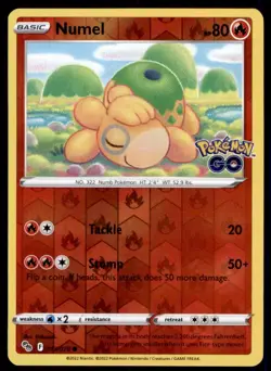 Numel 013/078 Common Pokemon GO Pokemon Reverse Holo Lightly Played - Image 1