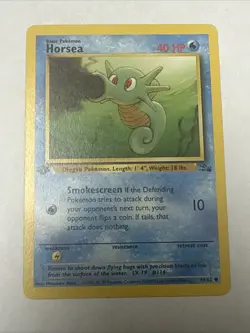 Pokemon Fossil 49/62 Horsea 1st Edition LP Card 49/62 - Image 1