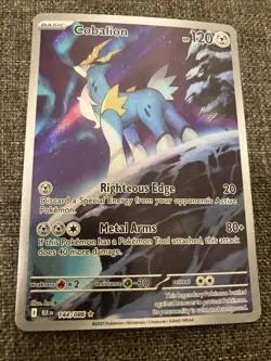 Pokemon TCG Cobalion 144/086 IR Illustration Rare Black Bolt NM Scarlet Violet - Image 1