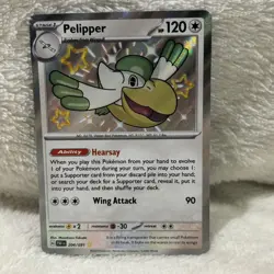 Pelipper 204/091 - Shiny Rare SV: Paldean Fates - Pokemon TCG - Image 1