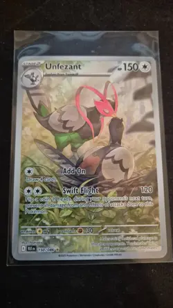 Unfezant 150/086 Illustration Rare - Pokemon Black Bolt - Pack Fresh (NM) - Image 1
