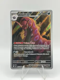 Pokemon Scolipede Illustration Rare Black Bolt Card 134/086 Sv: Black - Image 1