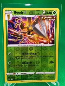 BEEDRILL 003/198 REVERSE HOLO CHILLING REIGN POKEMON CARD NM-Mint - Image 1
