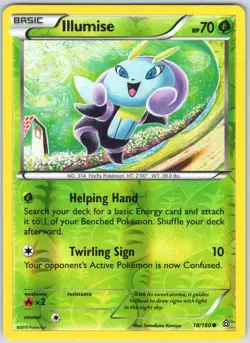 Illumise 18/160 Common Primal Clash Pokemon Reverse Holo NM - Image 1
