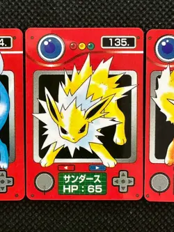Vaporeon Jolteon Flareon 134 135 136 Pokemon Pokedex Mini Card Zukan Japanese - Image 3