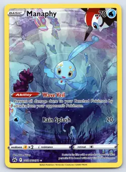 Manaphy GG06/GG70 Holo Crown Zenith Galarian Gallery Pokemon NM - Image 1