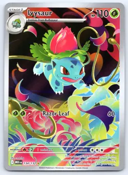 Ivysaur 134/132 Illustration Rare Mega Evolution Pokemon Holo 2025 NM - Image 1