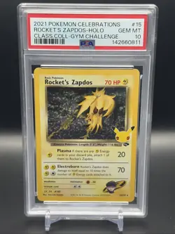 2021 Pokemon Celebrations Rocket's Zapdos Holo PSA 10 #15/132 English - Image 1