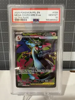Pokemon Mega Charizard X ex Phantasmal Flames Ultra Rare #109 PSA 10 Gem Mint - Image 1
