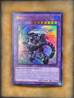 Yugioh Borreload Furious Dragon SDRR-EN042 Ultra Rare 1st Ed LP - Image 1