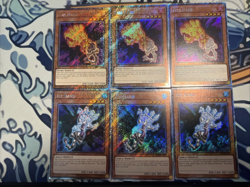 Yugioh Fire Hand x3 + Ice Hand x3 Platinum Secret Rare RA04 - Image 1
