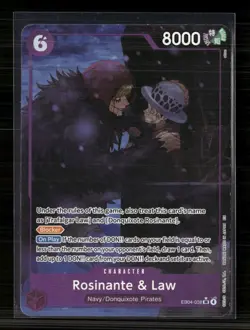 One Piece Rosinante & Law (Alternate Art) The Azure Sea's Seven SR • EB04-038 - Image 1