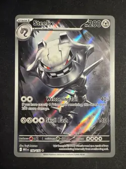 Pokemon Mega Evolution Steelix Full Art Card Illustration Rare 150/132 - Image 1