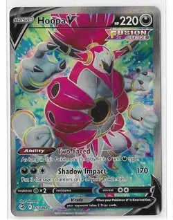 Hoopa V - 253/264 - Pokemon Fusion Strike Sword & Shield Full Art Rare Card NM - Image 1