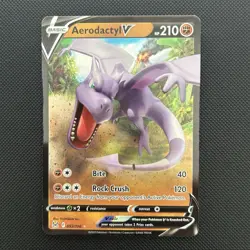 Pokemon Card Aerodactyl V 092/196 Lost Origin Rare Holo Near Mint - Image 2