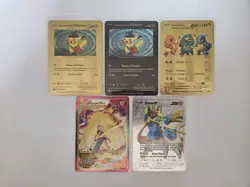 Special Delivery Pikachu Promo Gold Foil (Fan Art) (3). 5 Total Cards. - Image 1