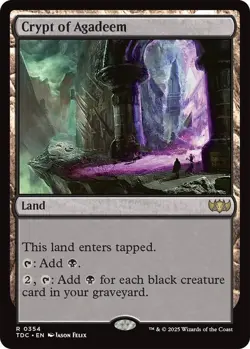 Crypt of Agadeem 354 Rare Commander: Tarkir: Dragonstorm Near Mint - Image 1
