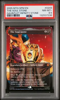 2025 MTG MARVEL'S SPIDER-MAN #0243 THE SOUL STONE PSA 8.5 - Image 1