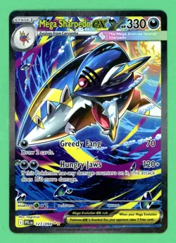 Mega Sharpedo Ex Pokemon Phantasmal Flames SIR 127/094 NM - Image 1