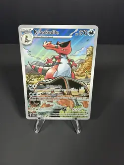 Pokemon Krookodile 137/086 Holo Illustration Rare SV: Black Bolt NM Pack Fresh! - Image 1